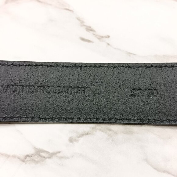 SNAKE EYES Men's Black Leather Golf Metal Concho Belt Size 36 - Picture 6 of 9